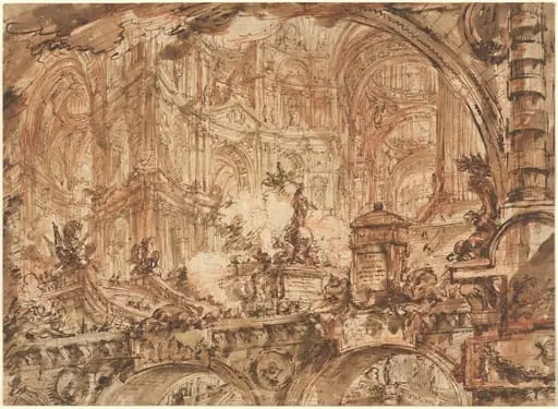 A Magnificent Palatial Interior, by Giovanni Battista Piranesi