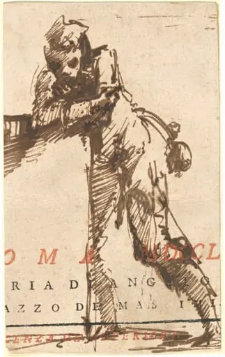 A Man Leaning on a Structure, by Giovanni Battista Piranesi