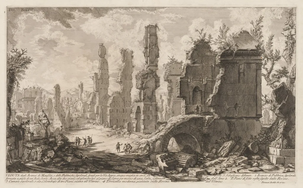 Antiquities of Rome: The Appian Way, by Giovanni Battista Piranesi, 1756