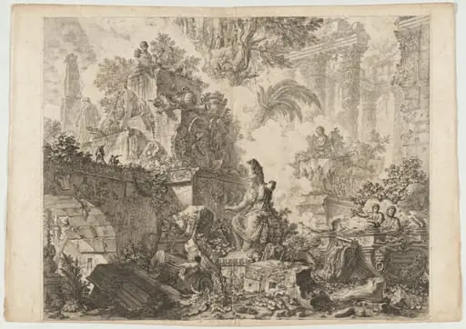 Frontispiece, with Statue of Minerva, by Giovanni Battista Piranesi