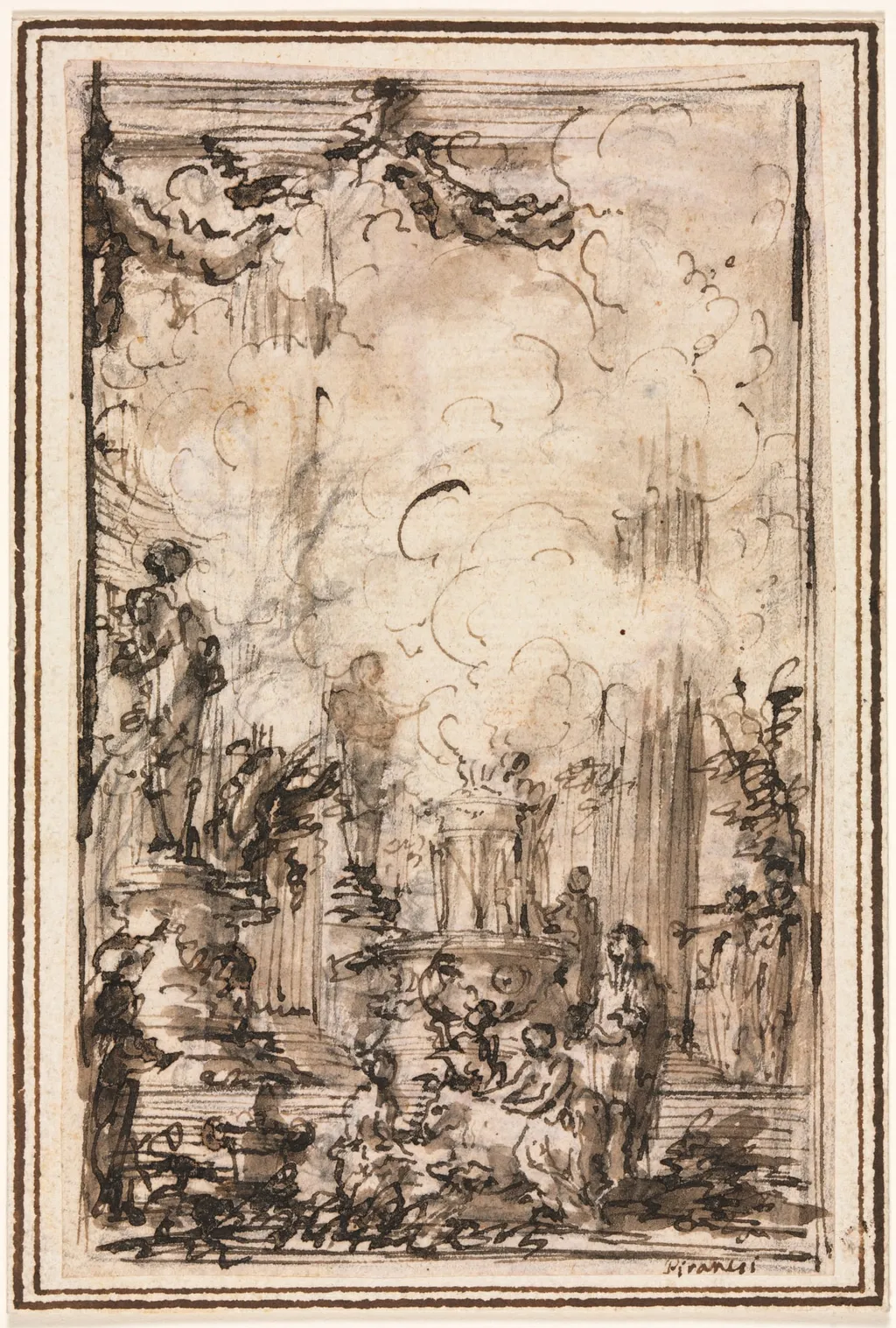Sacrificial Offering in a Temple, by Giovanni Battista Piranesi, 1750
