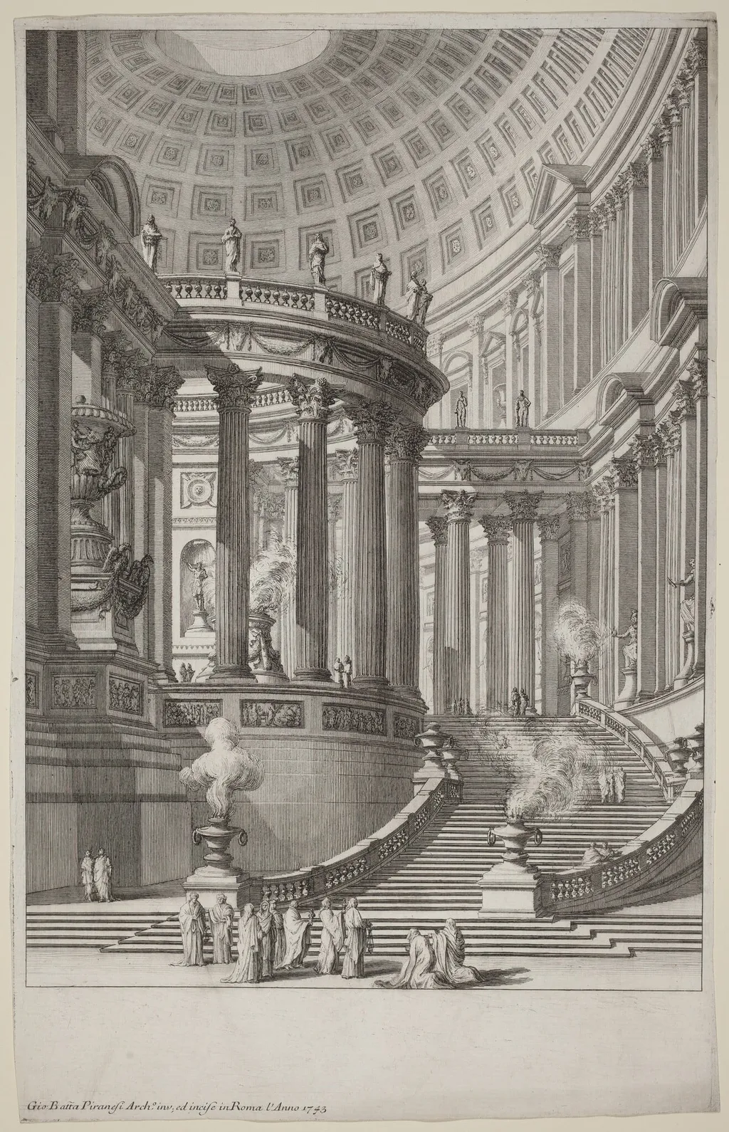Tempio antico, by Giovanni Battista Piranesi, ink, 1748