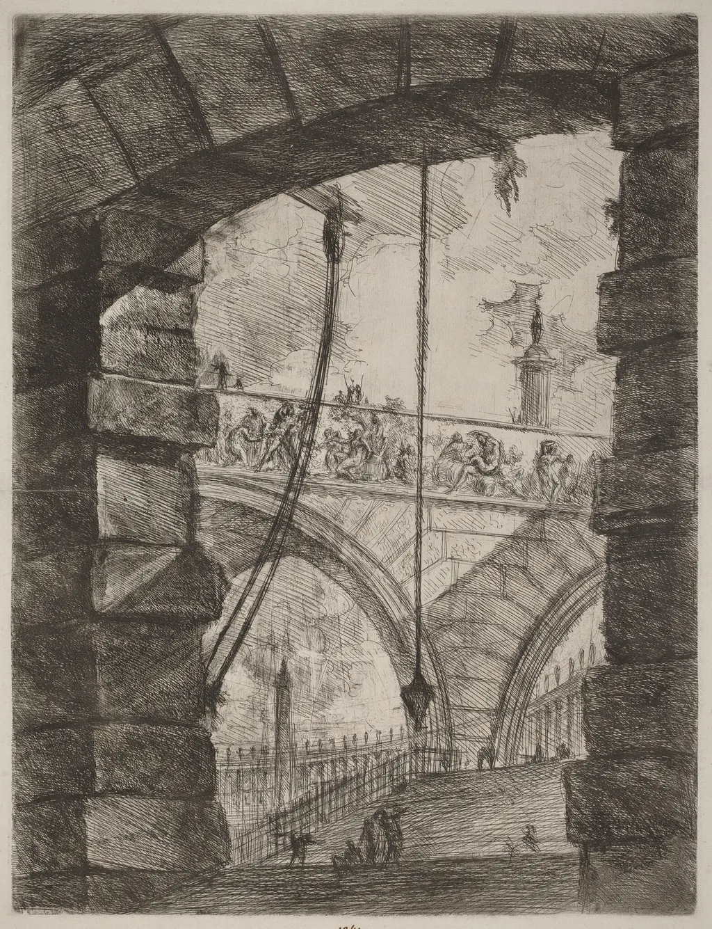 The Grand Piazza, by Giovanni Battista Piranesi, ink, 1754