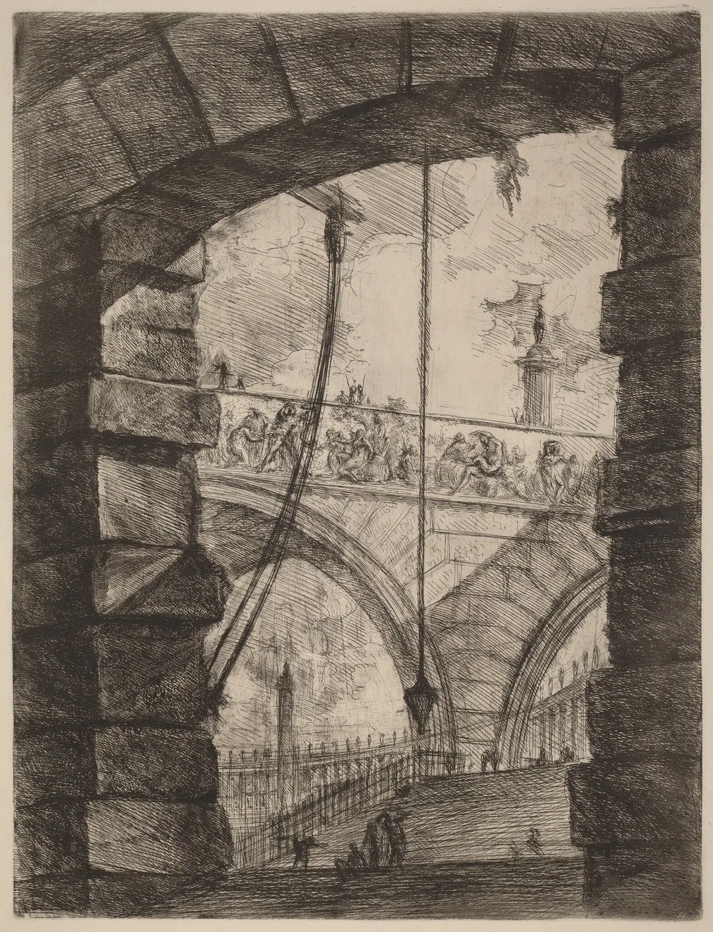 The Grand Piazza, by Giovanni Battista Piranesi, ink, 1750