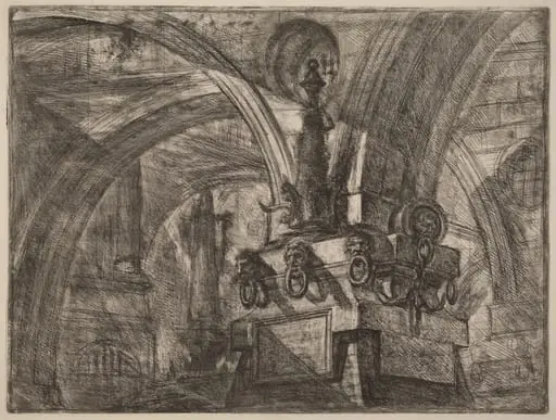 The Pier with a Lamp, by Giovanni Battista Piranesi