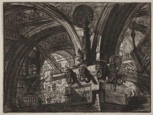 The Pier with a Lamp, by Giovanni Battista Piranesi