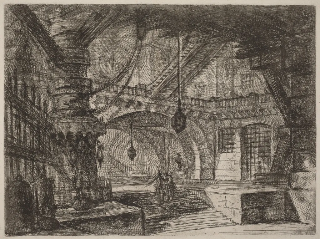 The Pier with Chains, by Giovanni Battista Piranesi, ink, 1754