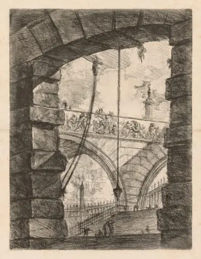 The Prisons: A Lofty Arch with a Frieze, by Giovanni Battista Piranesi