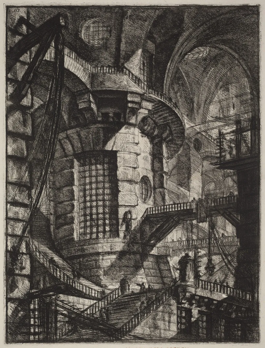 The Round Tower, by Giovanni Battista Piranesi, ink