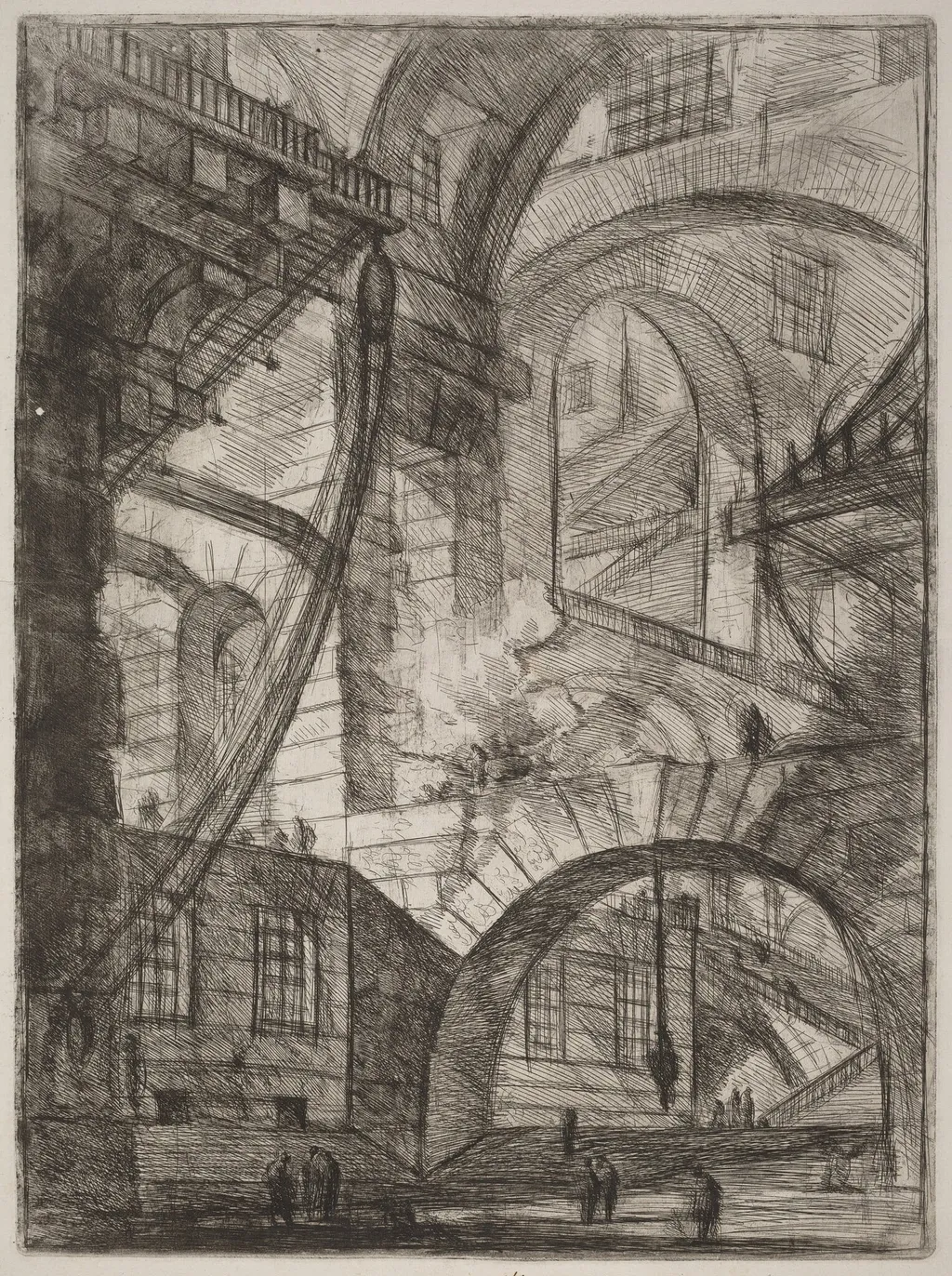 The Smoking Fire, by Giovanni Battista Piranesi, ink, 1754