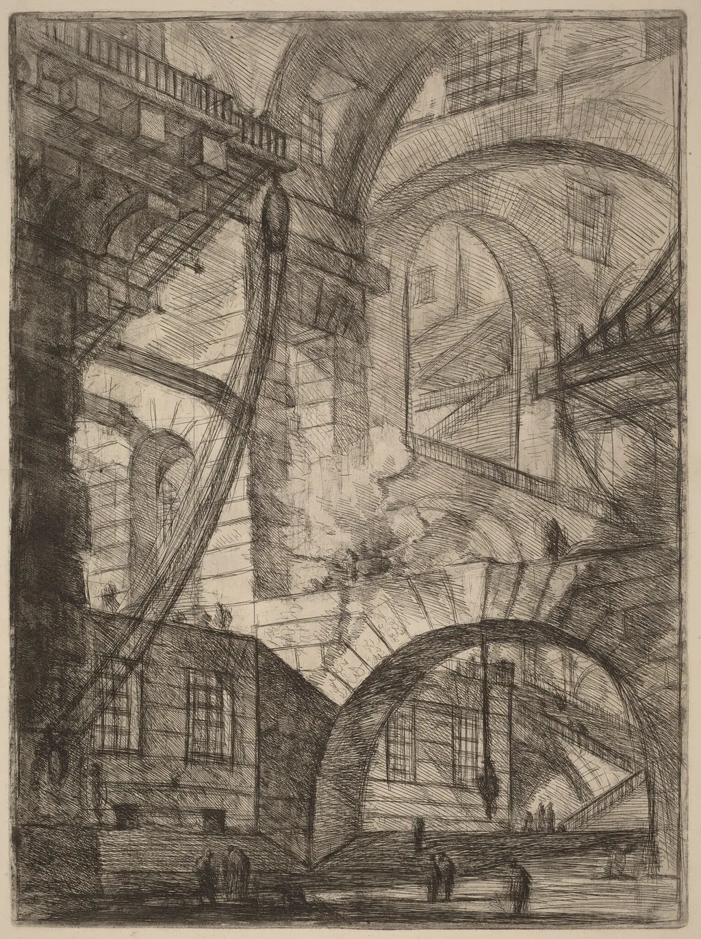 The Smoking Fire, by Giovanni Battista Piranesi, ink, 1750