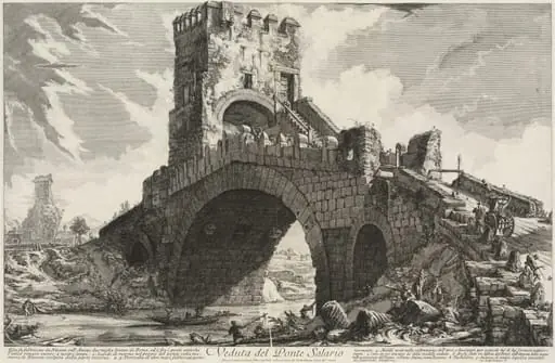 Veduta del Ponte Salario, by Giovanni Battista Piranesi