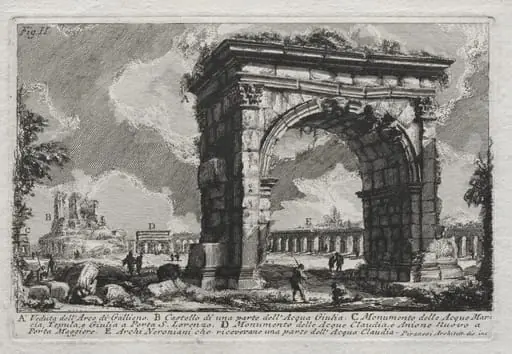 Veduta dell'Arco di Gallieno, by Giovanni Battista Piranesi