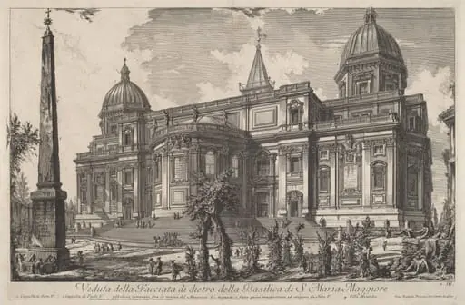 Veduta della facciata di dietro della Basilica di S. Maria Maggiore, by Giovanni Battista Piranesi
