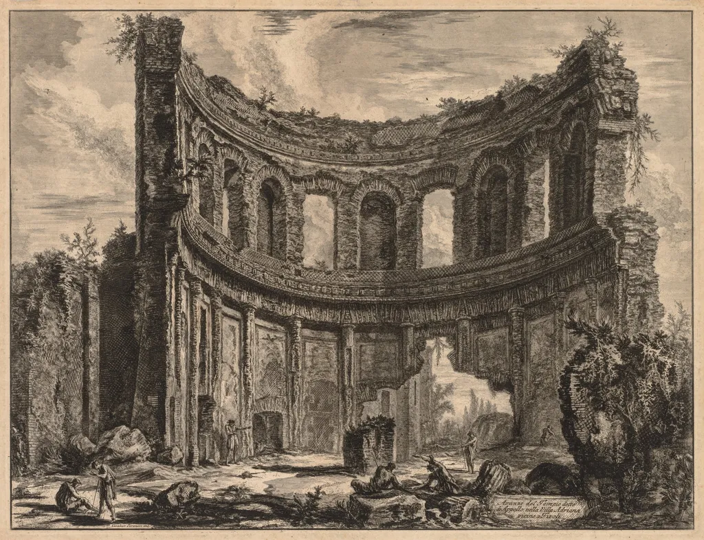 Views of Rome: Remains of the Temple of Apollo near Hadrian's Villa, by Giovanni Battista Piranesi, 1768