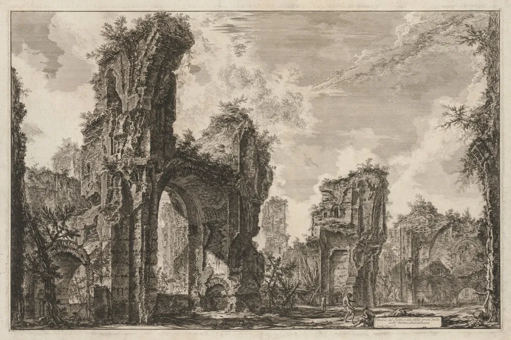Views of Rome: Rovine del Sisto o sia della gran sala delle Terme Antoniniane, by Giovanni Battista Piranesi, 1765