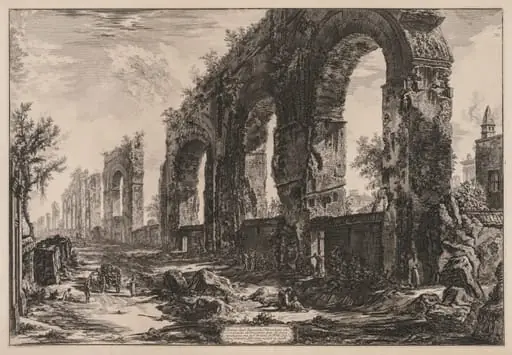 Views of Rome:  The Aquaduct of Nero, by Giovanni Battista Piranesi