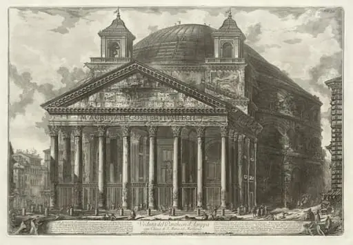 Views of Rome:  The Pantheon, by Giovanni Battista Piranesi