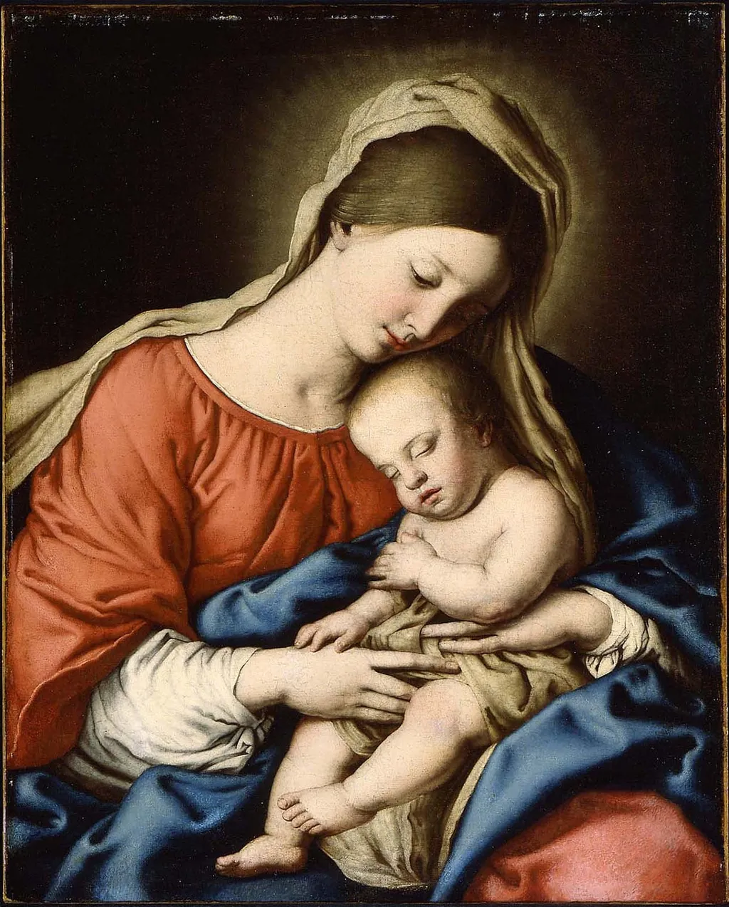 Virgin and Child, by Giovanni Battista Salvi da Sassoferrato, unspecified, 1657