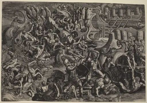 The Trojans Repulsing the Greeks, by Giovanni Battista Scultori