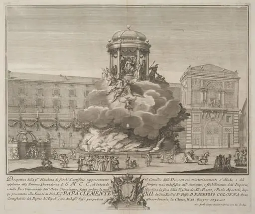 The Prima Macchina for the Chinea of 1732: The Council of the Gods, by Giovanni Battista Sintes