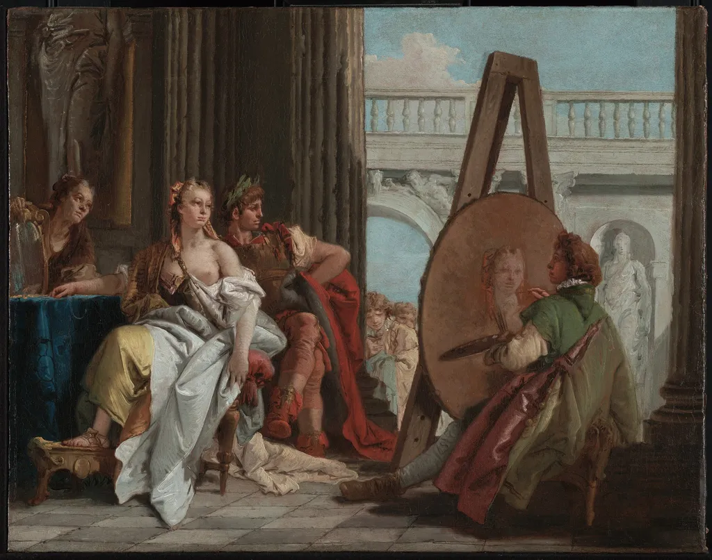 Alexander the Great and Campaspe in the Studio of Apelles, by Giovanni Battista Tiepolo, oil, 1740