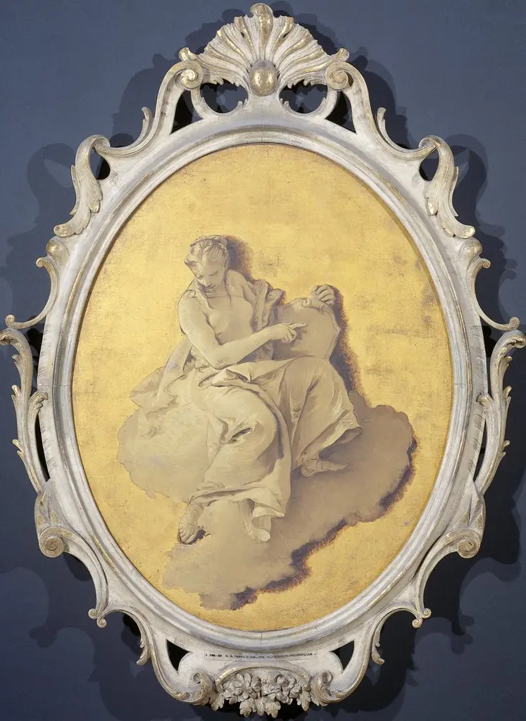 Allegorical Figure of a Woman with a Shield or a Mirror (Prudence?), by Giovanni Battista Tiepolo