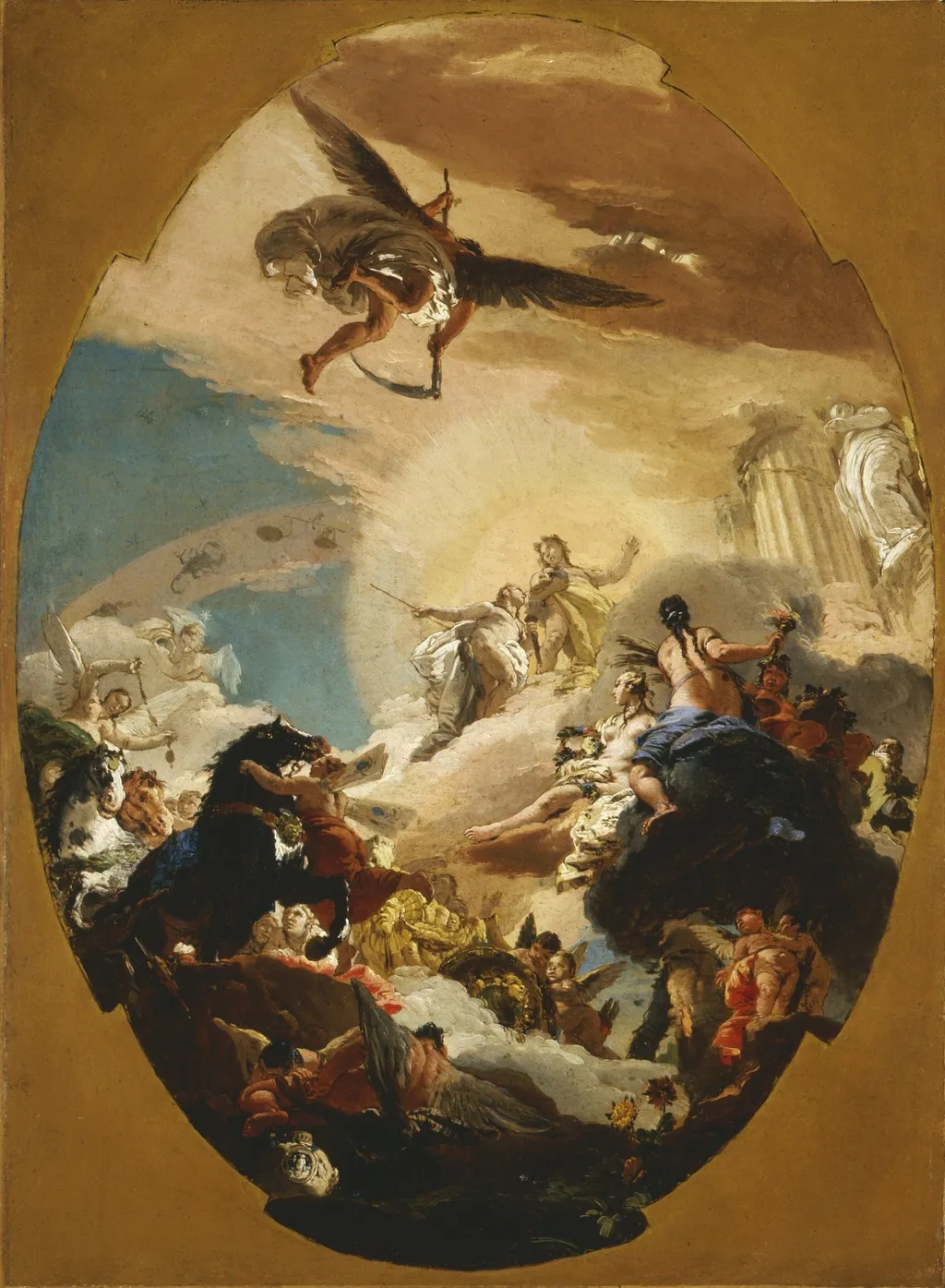 Apollo and Phaëthon, by Giovanni Battista Tiepolo, oil, 1731