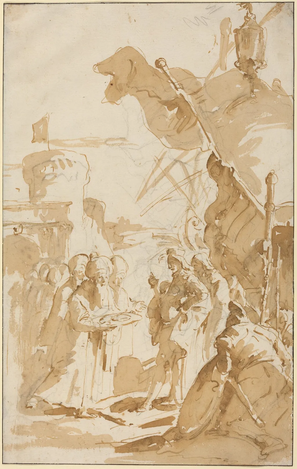 Capitulation of a Town, by Giovanni Battista Tiepolo, chalk, 1733