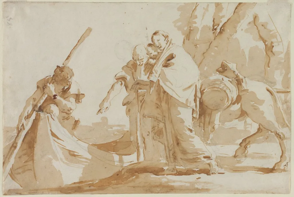 Flight into Egypt: The Embarkment of the Holy Family, by Giovanni Battista Tiepolo, 1735