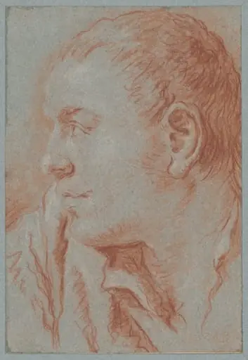 Head of a Young Man in Profile, by Giovanni Battista Tiepolo