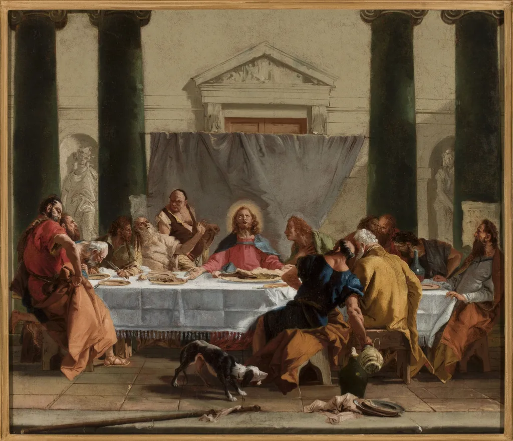 Last Supper, by Giovanni Battista Tiepolo, oil, 1743
