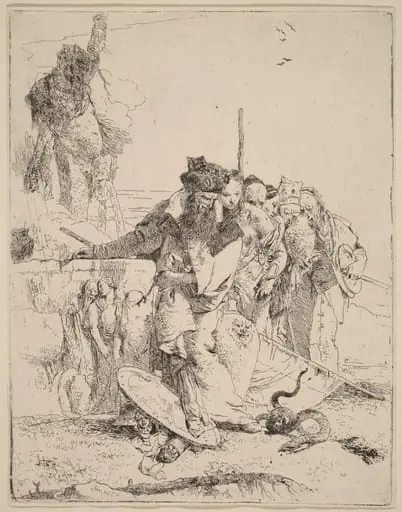 Magician and Others Regarding a Serpent, by Giovanni Battista Tiepolo