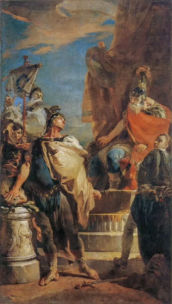 Mucius Scaevola before Porsenna, by Giovanni Battista Tiepolo