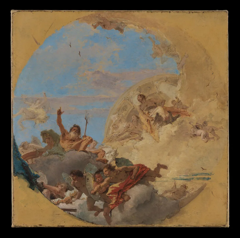 Neptune and the Winds, by Giovanni Battista Tiepolo, oil, 1743