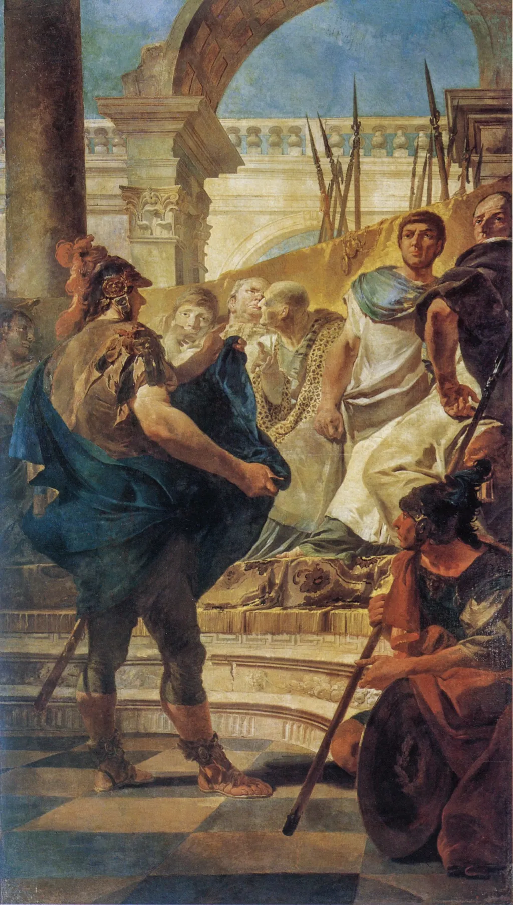 Quintus Fabius Maximus Before the Senate of Carthage, by Giovanni Battista Tiepolo, oil, 1728