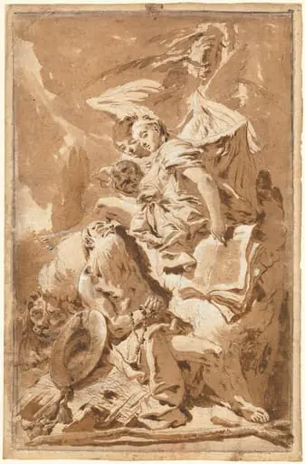 Saint Jerome in the Desert Listening to the Angels, by Giovanni Battista Tiepolo