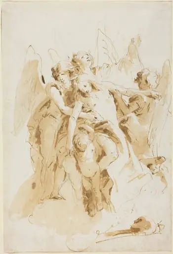 Saint Mary Magdalene Lifted by Angels, by Giovanni Battista Tiepolo