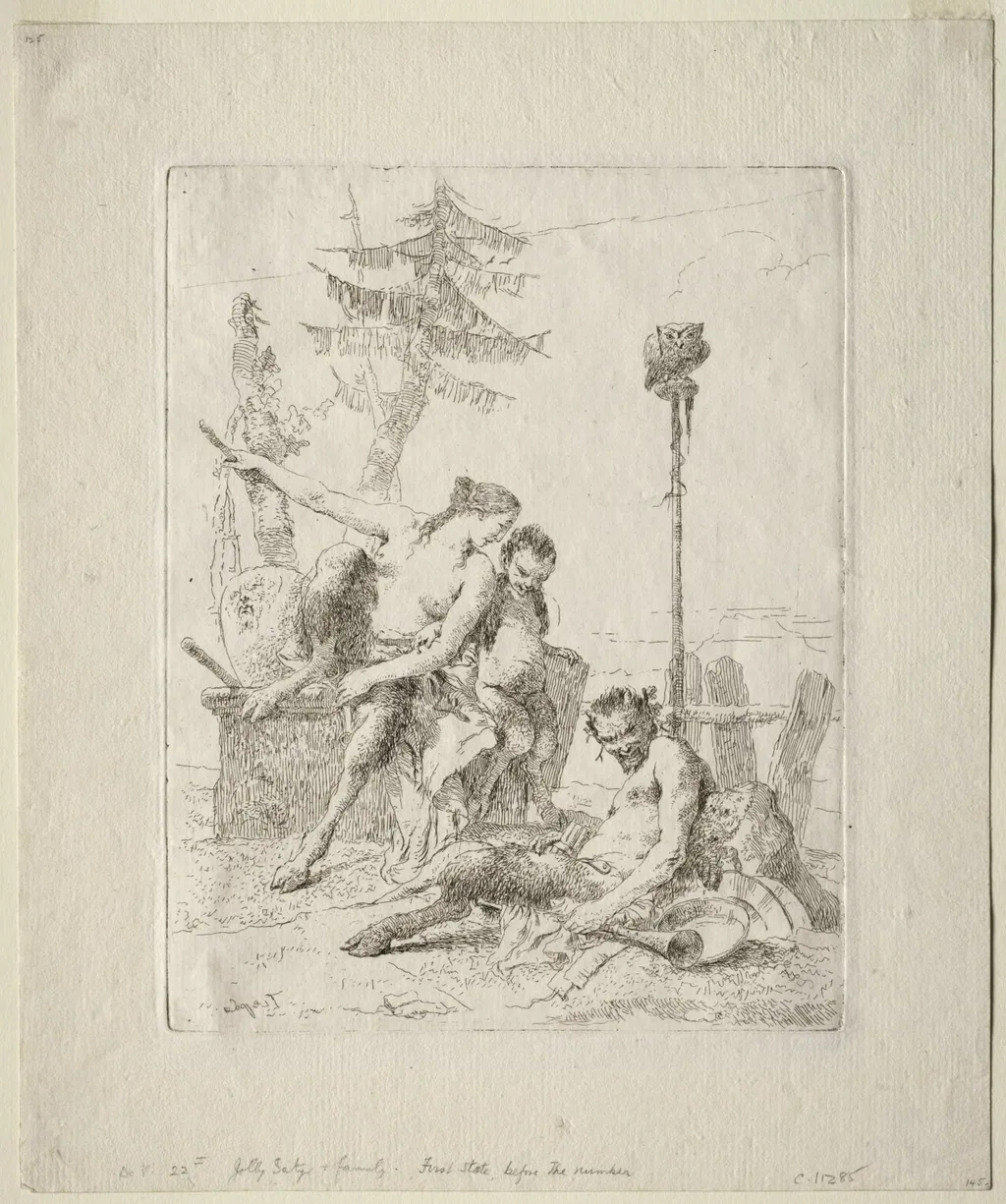 Scherzi di Fantasia: The Happy Satyr and his Family, by Giovanni Battista Tiepolo, 1755