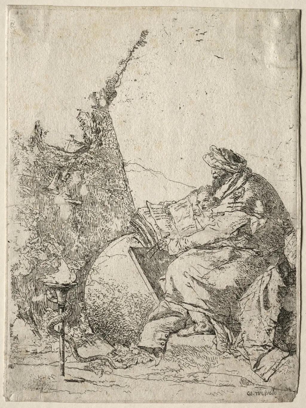 Scherzi di Fantasia: The Philosopher, by Giovanni Battista Tiepolo, 1755