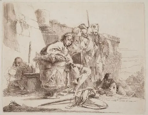 Seated Youth Leaning against an Urn, by Giovanni Battista Tiepolo