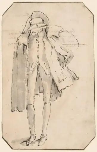 Standing Figure Wearing a Hat, by Giovanni Battista Tiepolo