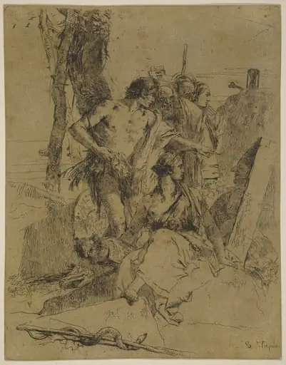 The Discovery of the Tomb of Punchinello, by Giovanni Battista Tiepolo