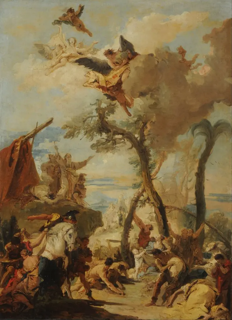 The Hebrews collecting manna in the desert, by Giovanni Battista Tiepolo