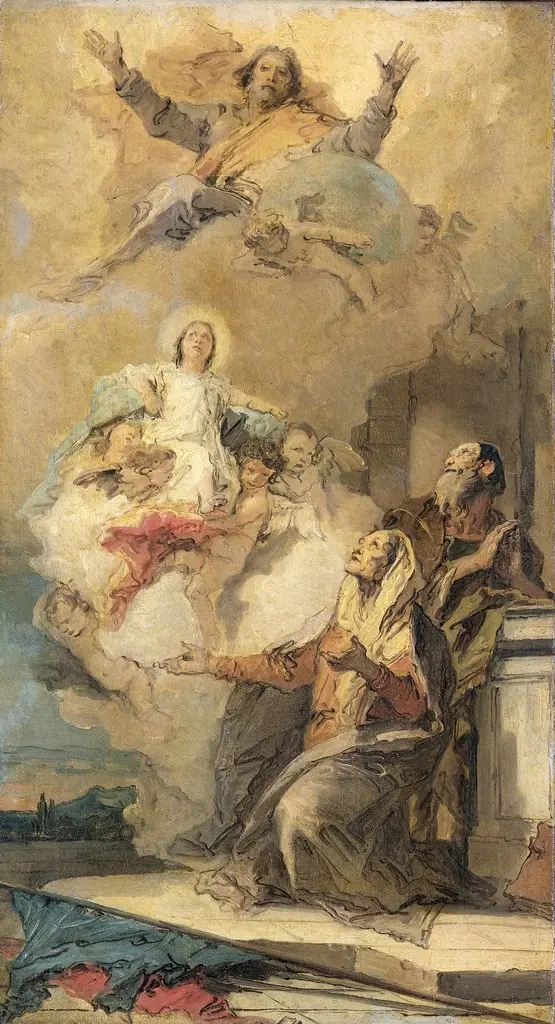The Immaculate Conception (Joachim en Anna receiving the Virgin Mary from God the Father), by Giovanni Battista Tiepolo