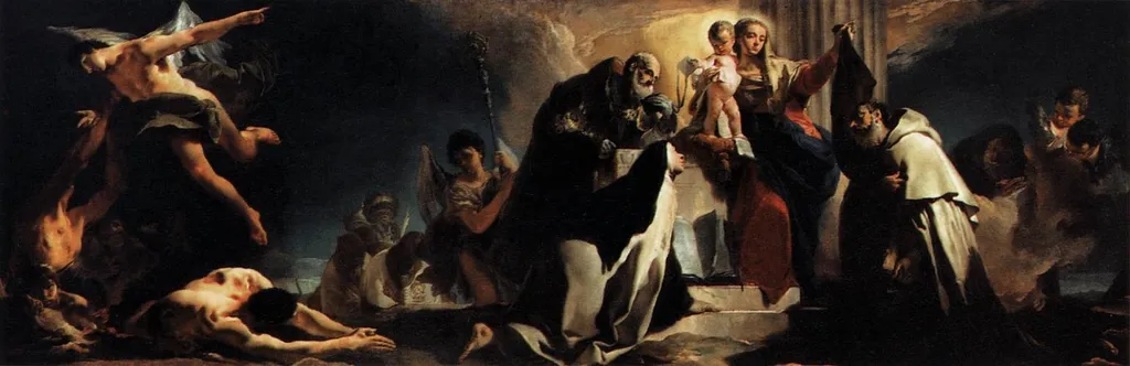 The Madonna of Carmel and the Souls of the Purgatory, by Giovanni Battista Tiepolo, oil, 1724