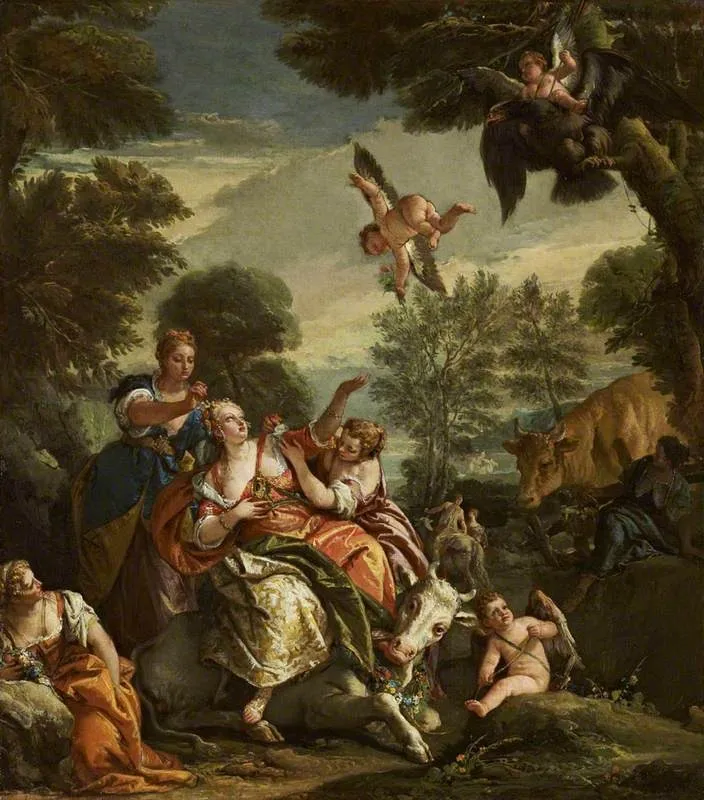 The Rape of Europa, by Giovanni Battista Tiepolo, oil, 1743