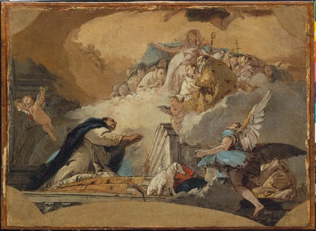 The Virgin Receiving the Prayers of Saint Dominic, by Giovanni Battista Tiepolo, unspecified, 1743