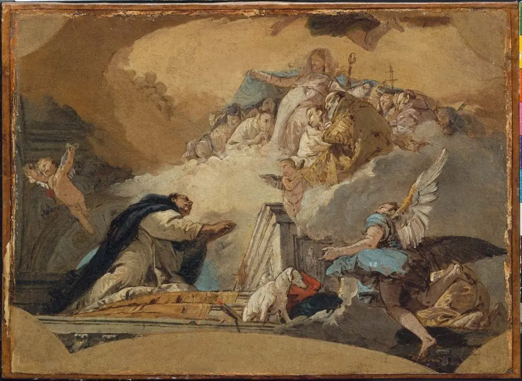 The Virgin Receiving the Prayers of Saint Dominic, by Giovanni Battista Tiepolo