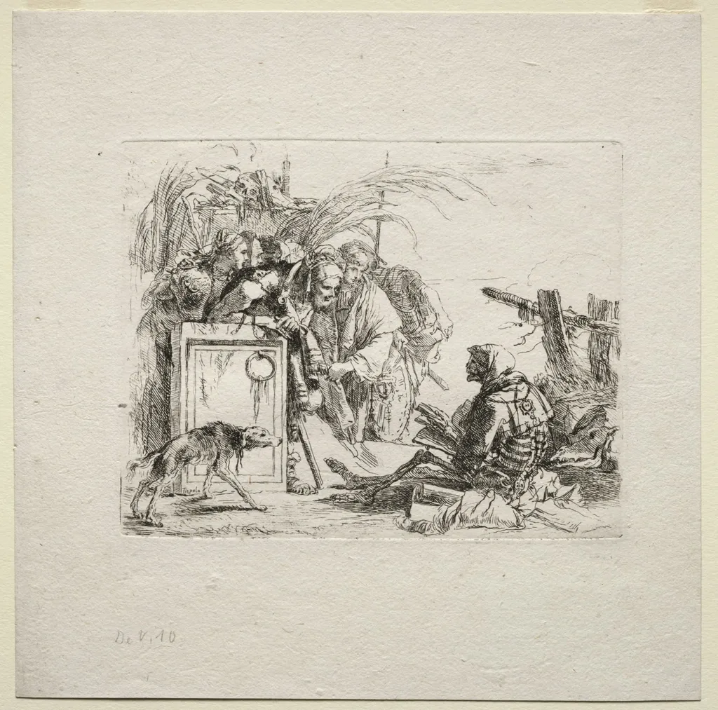 Various Caprices: Death Giving Audience, by Giovanni Battista Tiepolo, 1742